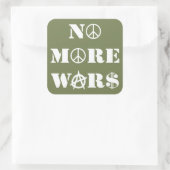 Geen oorlogen meer vierkante sticker (Tas)