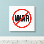 Geen oorlogssymbool canvas afdruk (Insitu (Houten vloer))