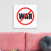 Geen oorlogssymbool canvas afdruk (Insitu (Woonkamer))