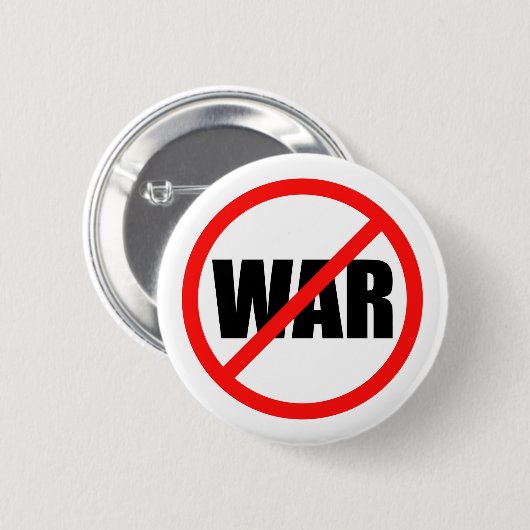 Geen oorlogssymbool ronde button 5,7 cm (Voorkant /achterkant)