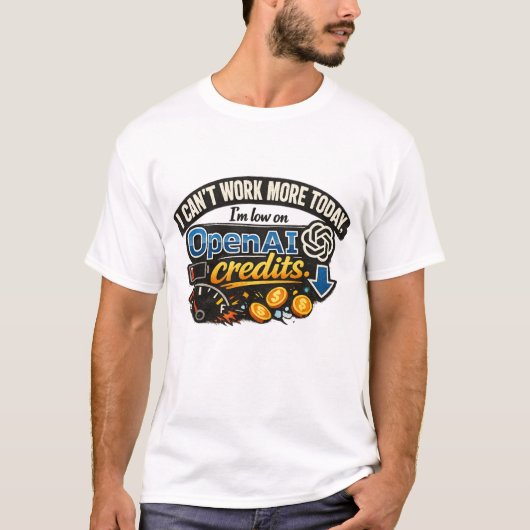 Geen OpenAI Credits meer T-shirt (Voorkant)