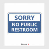 Geen openbaar toilet aanwezig bordje sticker (Vel)