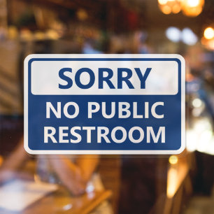 Geen openbaar toilet aanwezig bordje sticker