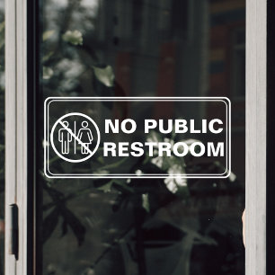 Geen Openbaar Toilet Bedrijf Raamsticker