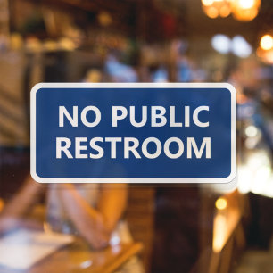 Geen Openbaar Toilet Bord Sticker