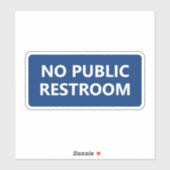 Geen Openbaar Toilet Bord Sticker (Vel)