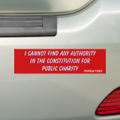 Geen openbare dienst in de grondwet bumpersticker (Op auto)