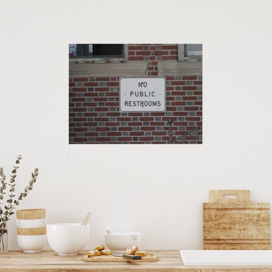 Geen openbare restaurants poster (Keuken)