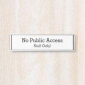 "Geen openbare toegang" Deurbordje (Voorkant)