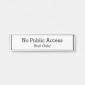 "Geen openbare toegang" Deurbordje (Voorkant)