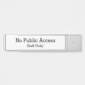 "Geen openbare toegang" Deurbordje (Voorkant)
