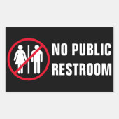 Geen openbare toiletten Business Badkamer Rechthoekige Sticker (Voorkant)