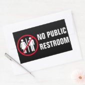 Geen openbare toiletten Business Badkamer Rechthoekige Sticker (Envelop)