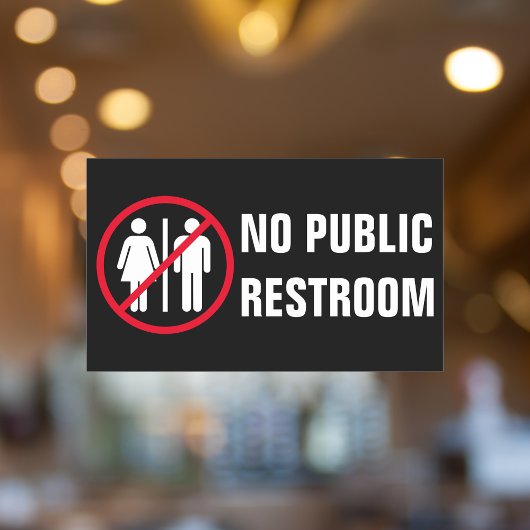 Geen openbare toiletten Business Badkamer Rechthoekige Sticker