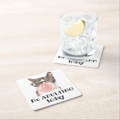 Geen opkomst vandaag grappige kat kartonnen onderzetters (Insitu)