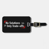 Geen oplossingen, alleen afwegingen bagagelabel (Voorkant horizontaal)