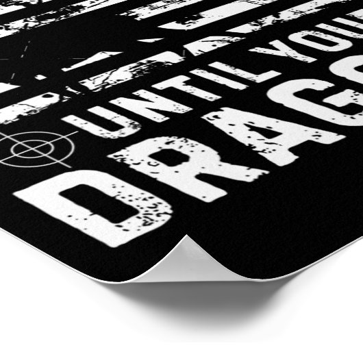 Geen opscheppen totdat je camouflageherten hum sle poster (Hoek)