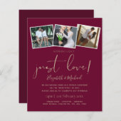 Geen opsmuk, gewoon lief huwelijksaankondiging (Voorkant / Achterkant)