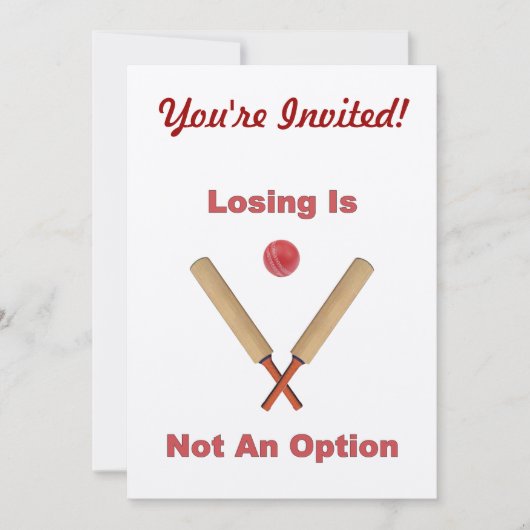 Geen optionele cricket kaart (Voorkant)