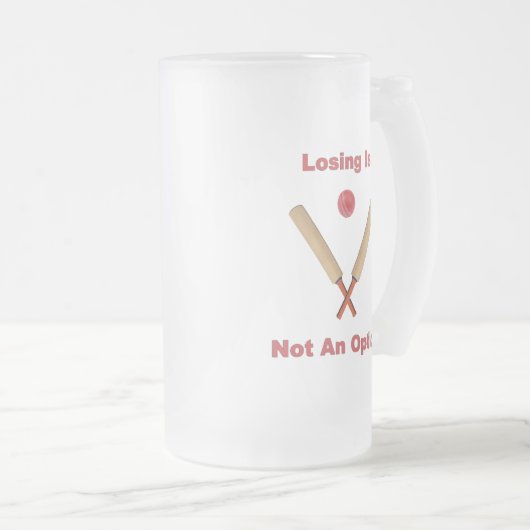 Geen optionele cricket matglas bierpul (Voorkant rechts)