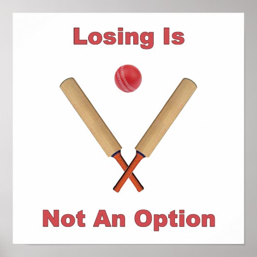 Geen optionele cricket poster (Voorkant)