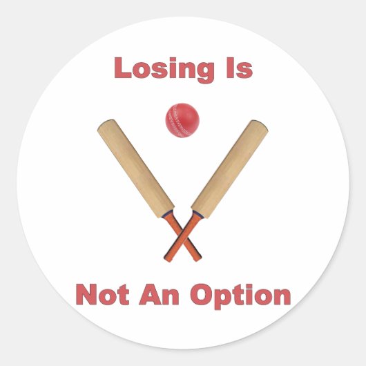Geen optionele cricket ronde sticker (Voorkant)