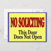 Geen opvragen, deur niet open briefkaart (Voorkant / Achterkant)