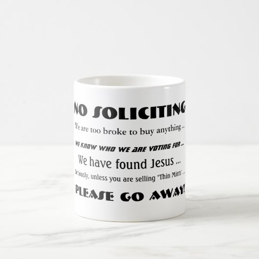 Geen opvragen - Ga alsjeblieft weg! Mok (Center)