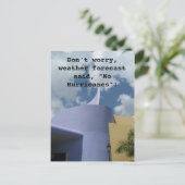 Geen orkanen briefkaart (Staand voorkant)