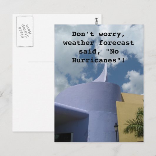 Geen orkanen briefkaart (Voorkant / Achterkant)