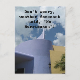 Geen orkanen briefkaart