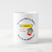 Geen orphan, neem alsjeblieft geen aap lezer aan grote koffiekop (Voorkant)