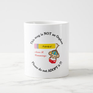 Geen orphan, neem alsjeblieft geen aap lezer aan grote koffiekop