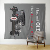 Geen oude klassieke auto retro fotohokje achtergro wandkleed (In Situ (horizontaal))