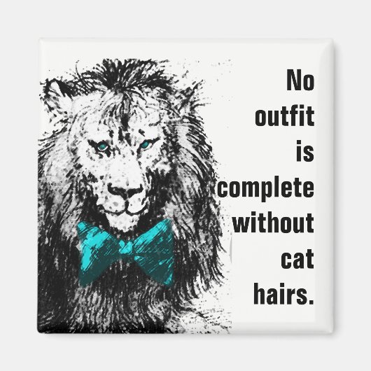 Geen outfit is compleet zonder kattenharen magneet (Voorkant)