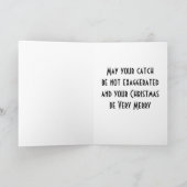 GEEN OVERDRIJVENDE VISSER SANT - MERRY CATCH FEESTDAGEN KAART (Binnen)