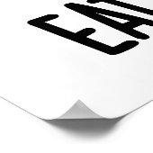 Geen overstuur eten spaghetti grappig eten woordsp poster (Hoek)