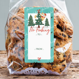 Geen paardenstaartje met kerst etiket