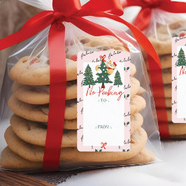 Geen paardenstaartje met kerst etiket