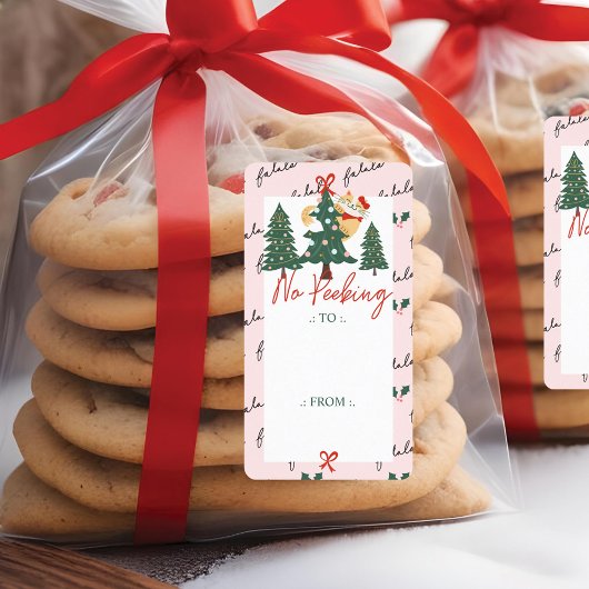 Geen paardenstaartje met kerst etiket