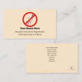 Geen Paars Violins Instrument Tech Blanched Almond Visitekaartje (Voorkant / Achterkant)