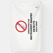 Geen Paarse Violins Lokale muziekwinkel Spandoek (Verticaal)