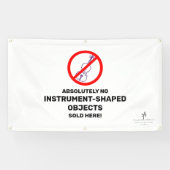 Geen Paarse Violins Lokale muziekwinkel Spandoek (Horizontaal)