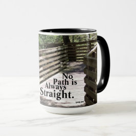Geen pad is altijd recht Mok