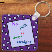 Geen pad is altijd recht Sleutelhanger (Achterkant)