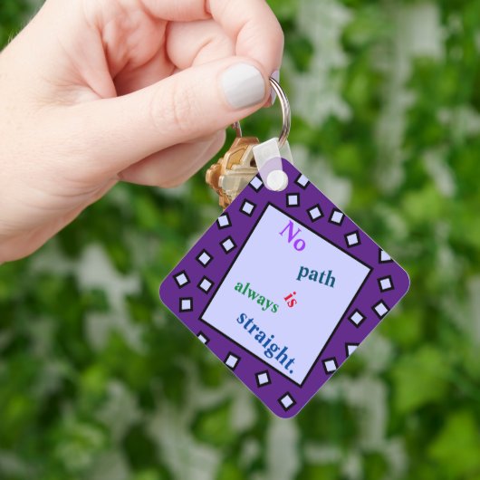 Geen pad is altijd recht Sleutelhanger (Hand)