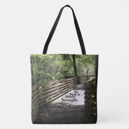 Geen pad is altijd recht tote bag