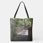 Geen pad is altijd recht tote bag (Achterkant)