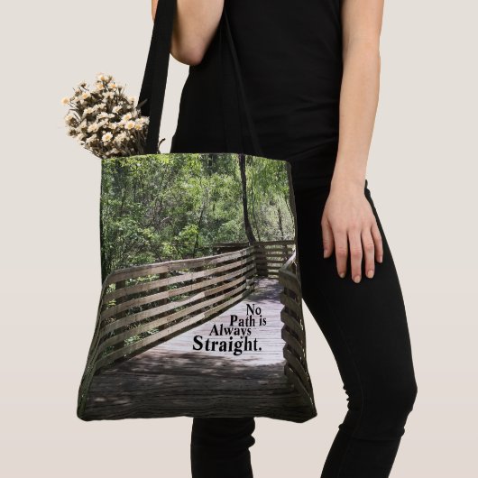 Geen pad is altijd recht tote bag (Dichtbij)