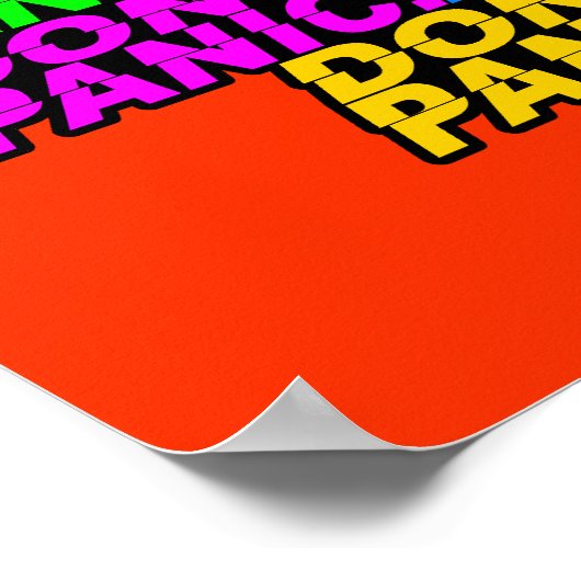 Geen paniek! aangepast poster (Hoek)